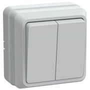 Выключатель 2-кл. ОП Октава 10А IP20 ВС20-2-0-ОБ 250В бел. IEK EVO20-K01-10-DC