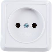 Розетка 1-м ОП Октава 10А IP20 без заземл. бел. IEK ERO10-K01-10-DC