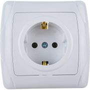 Розетка 1-м СП Маргарита 16А IP20 с заземл. бел. UNIVersal М0028