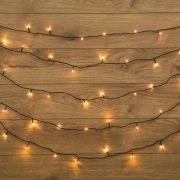 Гирлянда светодиодная «Твинкл Лайт» 20м 160LED тепл. бел. 10Вт 220-240В IP20 с контроллером 8 режимов провод ПВХ темн. зел. Neon-Night 303-116