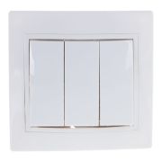 Выключатель 3-кл. СП Кварта 10А IP20 ВС10-3-0-КБ бел. IEK EVK30-K01-10-DM