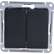 Переключатель проходной 2-кл. СП Glossa 10А IP20 (сх. 6) 10AX механизм антрацит SE GSL000765