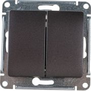 Выключатель 2-кл. СП Glossa 10А IP20 (сх. 5) 10AX механизм графит SE GSL001351