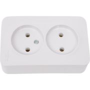 Розетка 2-м ОП Blanca 16А IP20 250В без заземл. без защ. шторок бел. SE BLNRA000201