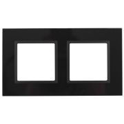 Рамка 2-м 14-5102-05 стекло Elegance черный+антрацит ЭРА Б0034492