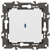 Выключатель 1-кл. СП Elegance 14-1102-01 10А IP20 250В 10AX с подсветкой механизм бел. Эра Б0034215