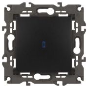 Выключатель 1-кл. СП Elegance 14-1102-05 10А IP20 250В 10AX с подсветкой механизм антрацит Эра Б0034219