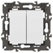 Выключатель 2-кл. СП Elegance 14-1104-01 10А IP20 250В 10AX механизм бел. Эра Б0034229