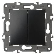 Выключатель 2-кл. СП Elegance 14-1104-05 10А IP20 250В 10AX механизм антрацит Эра Б0034234
