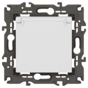 Розетка 1-м СП Эра Elegance 14-2103-01 16А IP20 16AX 250В 2P+E Schuko защ. шторки с крышкой бел. Эра Б0034278