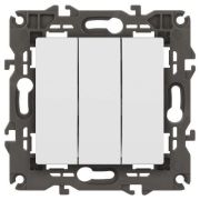 Выключатель 3-кл. СП Elegance 14-1107-01 10А IP20 250В 10AX механизм бел. Эра Б0034249