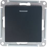 Выключатель 1-кл. СП AtlasDesign 10А IP20 (сх. 1а) 10AX с подсветкой механизм карбон SE ATN001013