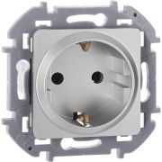 Розетка 1-м СП Inspiria 16А IP20 250В 2P+E немецк. стандарт механизм алюм. Leg 673722