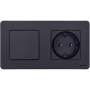 Выключатель 1-кл. Inspiria 10А IP20 250В 10AX механизм антрацит Leg 673603