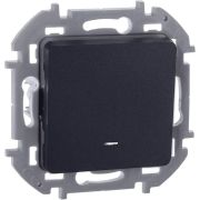 Выключатель 1-кл. Inspiria 10А IP20 250В 10AX с подсветкой/индикацией механизм антрацит Leg 673613