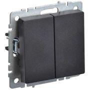 Выключатель 2-кл. СП BRITE ВС10-2-0-БрЧ 10А механизм черн. IEK BR-V20-0-10-K02