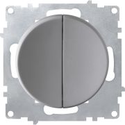 Выключатель 2-кл. СП Florence 10А IP20 механизм сер. (1E31501302) OneKeyElectro 2172845