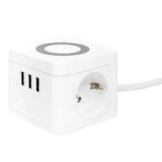 Удлинитель «Куб» 2х1.3м 3USB 2.4А+зарядное устройство 1кв.мм EKF UBA-CUB-3-WC