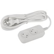 Удлинитель электрический UDL-10-250 Greenline 2 розетки без заземления 5м ПВС 2х0.75кв.мм Эра Б0065044