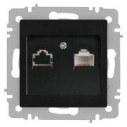 Розетка компьютерная 1-м СП Accent 6-303-05 RJ45 IP20 антрацит Intro Б0063634