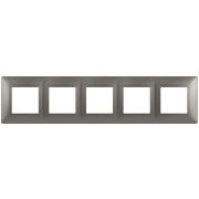 Рамка 5-м Elegance 14-5005-16 для розеток и выключателей титан Эра Б0065821