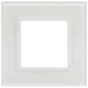 Рамка 1-м Elegance 14-5101-01М для розеток и выключателей стекло матов. бел. Эра Б0065832