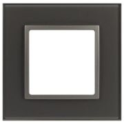 Рамка 1-м Elegance 14-5101-16 для розеток и выключателей стекло титан Эра Б0065833