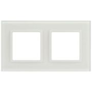 Рамка 2-м Elegance 14-5102-01М для розеток и выключателей стекло матов. бел. Эра Б0065834
