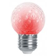 Лампа-строб 1W E27 G45 LB-377 шар красный 382100