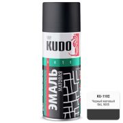 Эмаль аэрозоль черная матовая универсальная 0,33кг 520мл KU-1102 KUDO KU-1102, мин. остаток = 1.000