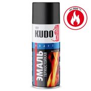 Эмаль аэрозоль черная термостойкая 0,33кг KUDO KU-5002, мин. остаток = 1.000